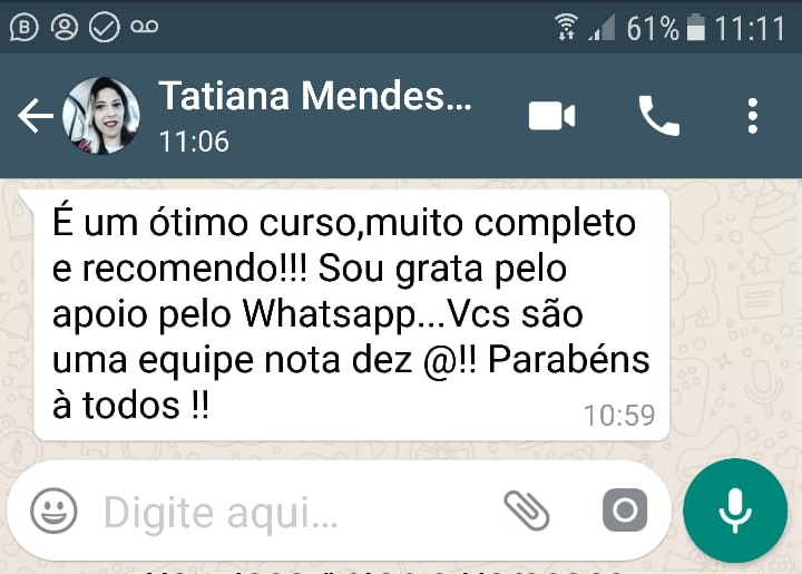 Depoimento de aluno 1